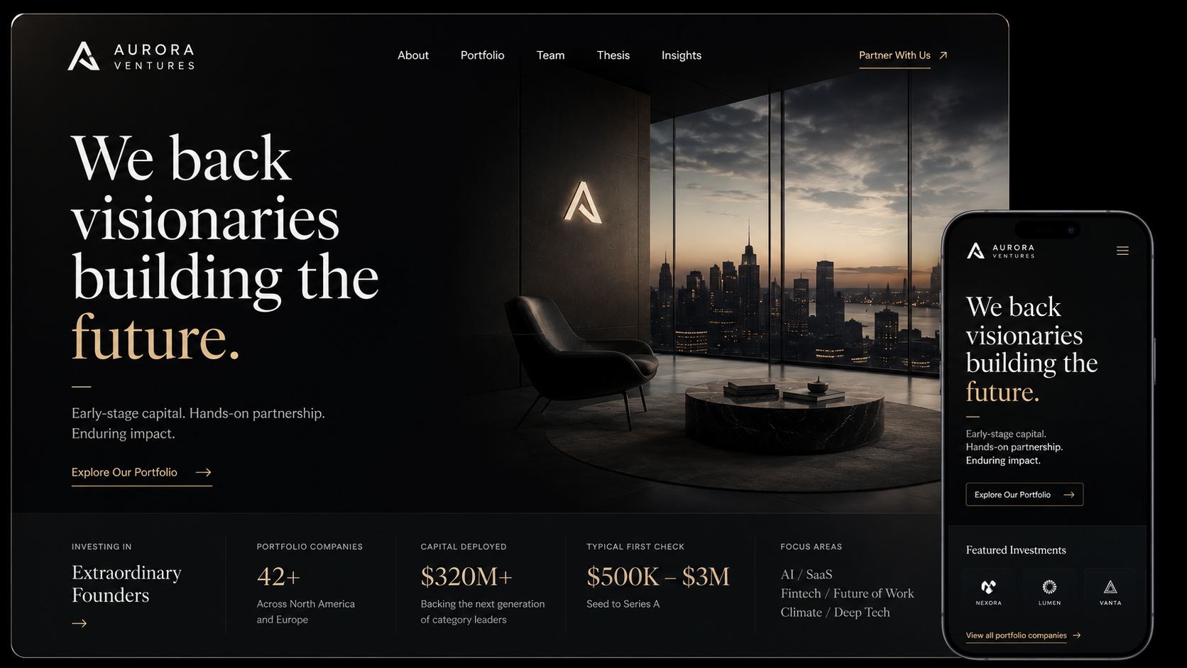 Aurora Ventures — Venture Capital Website